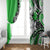 Polynesian Valentine Window Curtain Couple Floral Unique Green Version LT01 - Polynesian Pride