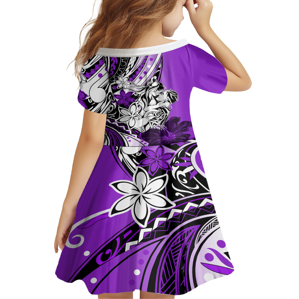 Polynesian Valentine Family Matching Tank Maxi Dress and Hawaiian Shirt Couple Floral Unique Purple Version LT01 - Polynesian Pride