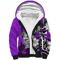 Polynesian Valentine Sherpa Hoodie Couple Floral Unique Purple Version LT01 Unisex Purple - Polynesian Pride