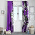 Polynesian Valentine Window Curtain Couple Floral Unique Purple Version LT01 - Polynesian Pride
