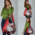 Polynesian Valentine Grocery Bag Couple Floral Unique Red Version