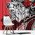 Polynesian Valentine Window Curtain Couple Floral Unique Red Version LT01 - Polynesian Pride