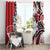 Polynesian Valentine Window Curtain Couple Floral Unique Red Version LT01 - Polynesian Pride