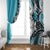 Polynesian Valentine Window Curtain Couple Floral Unique Sky Blue Version LT01 - Polynesian Pride