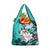 Polynesian Valentine Grocery Bag Couple Floral Unique Turquoise Version