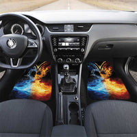 Personalised Polynesian Heart In Fire And Water Car Mats Romantic Elements