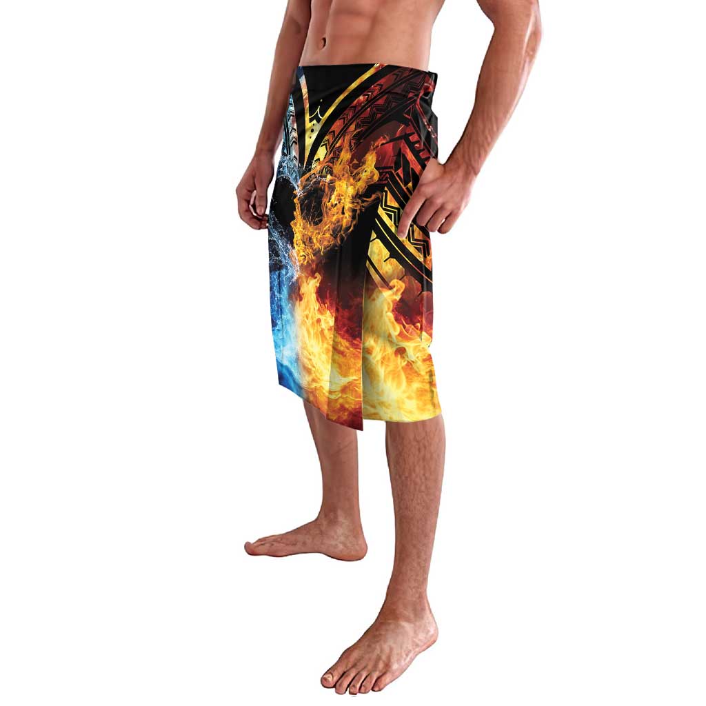 Personalised Polynesian Heart In Fire And Water Lavalava Romantic Elements