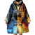 Personalised Polynesian Heart In Fire And Water Wearable Blanket Hoodie Romantic Elements