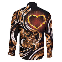 Personalised Polynesian Fiery Heart Family Matching Summer Maxi Dress and Hawaiian Shirt Passionate Love LT01 - Polynesian Pride