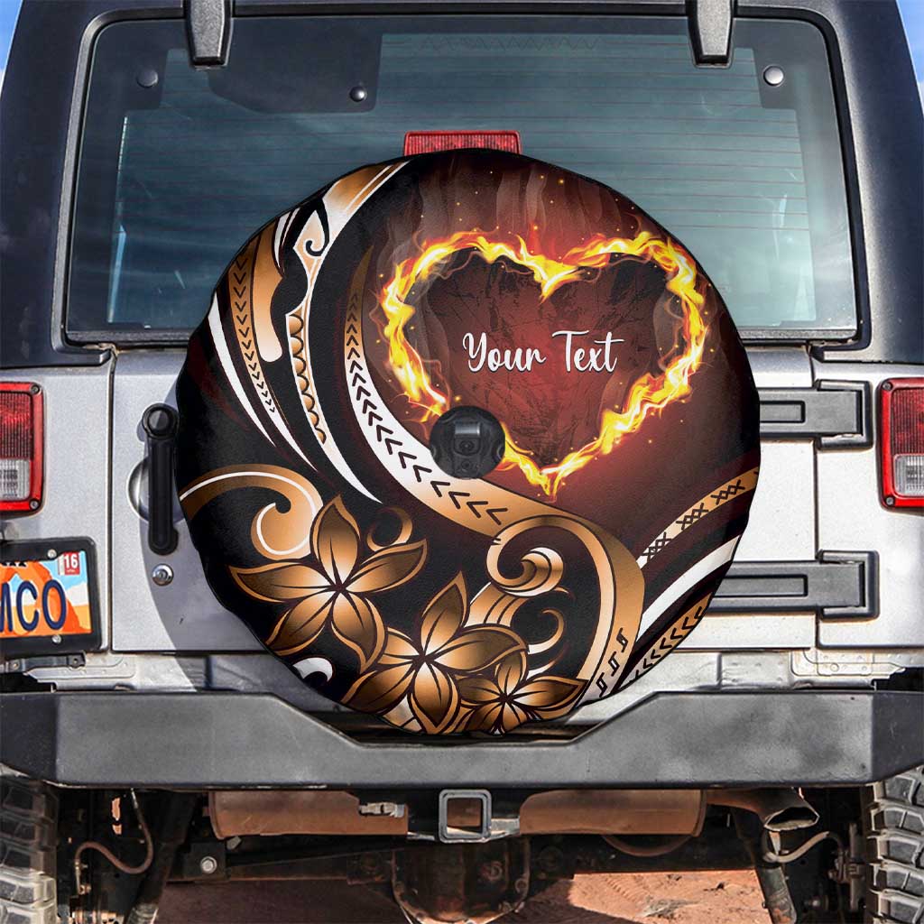 Personalised Polynesian Fiery Heart Spare Tire Cover Passionate Love