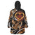 Personalised Polynesian Fiery Heart Wearable Blanket Hoodie Passionate Love