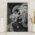 Polynesian Mermaid Plumeria Tribal Tattoo Canvas Wall Art