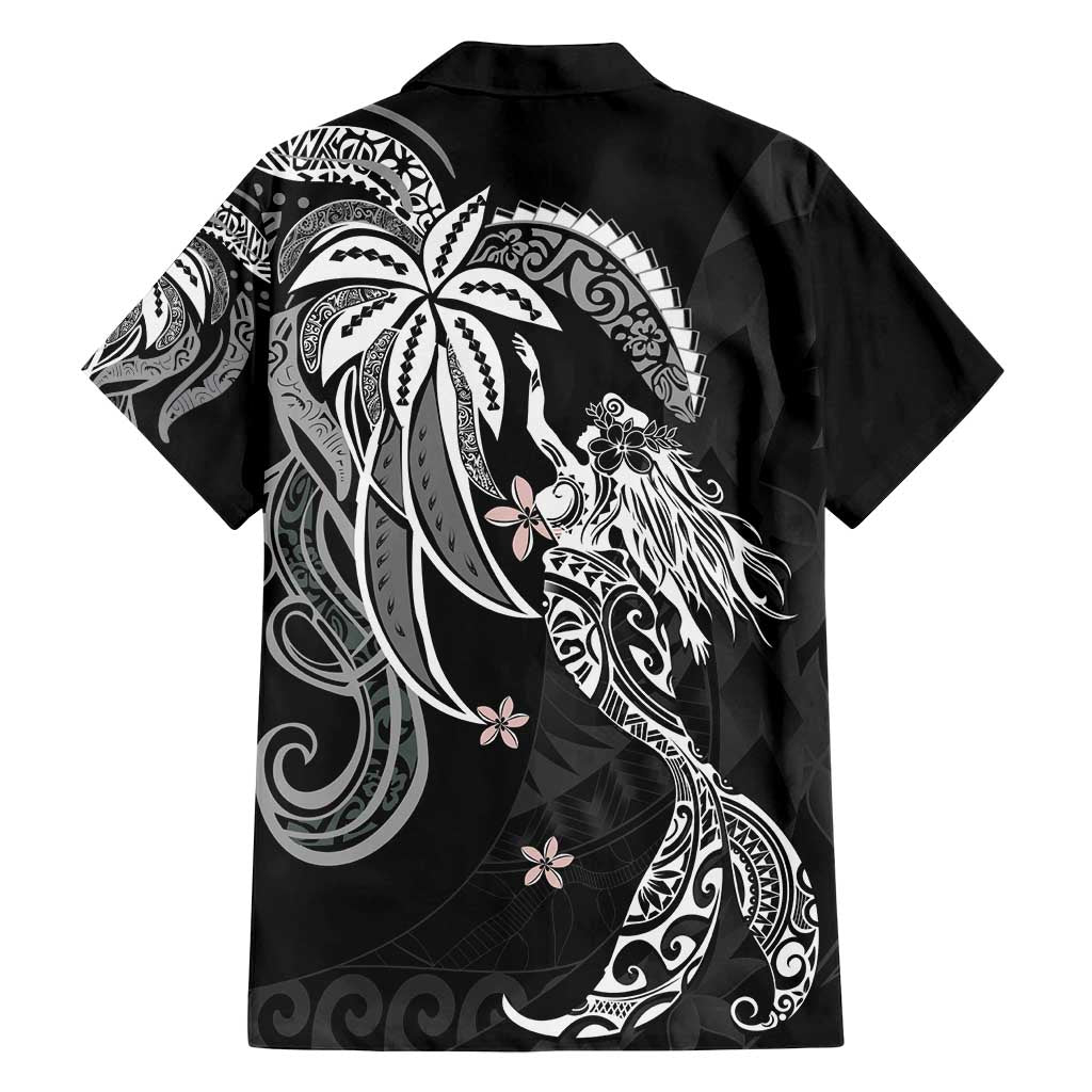 Polynesian Mermaid Plumeria Tribal Tattoo Family Matching Off Shoulder Maxi Dress and Hawaiian Shirt LT01 - Polynesian Pride