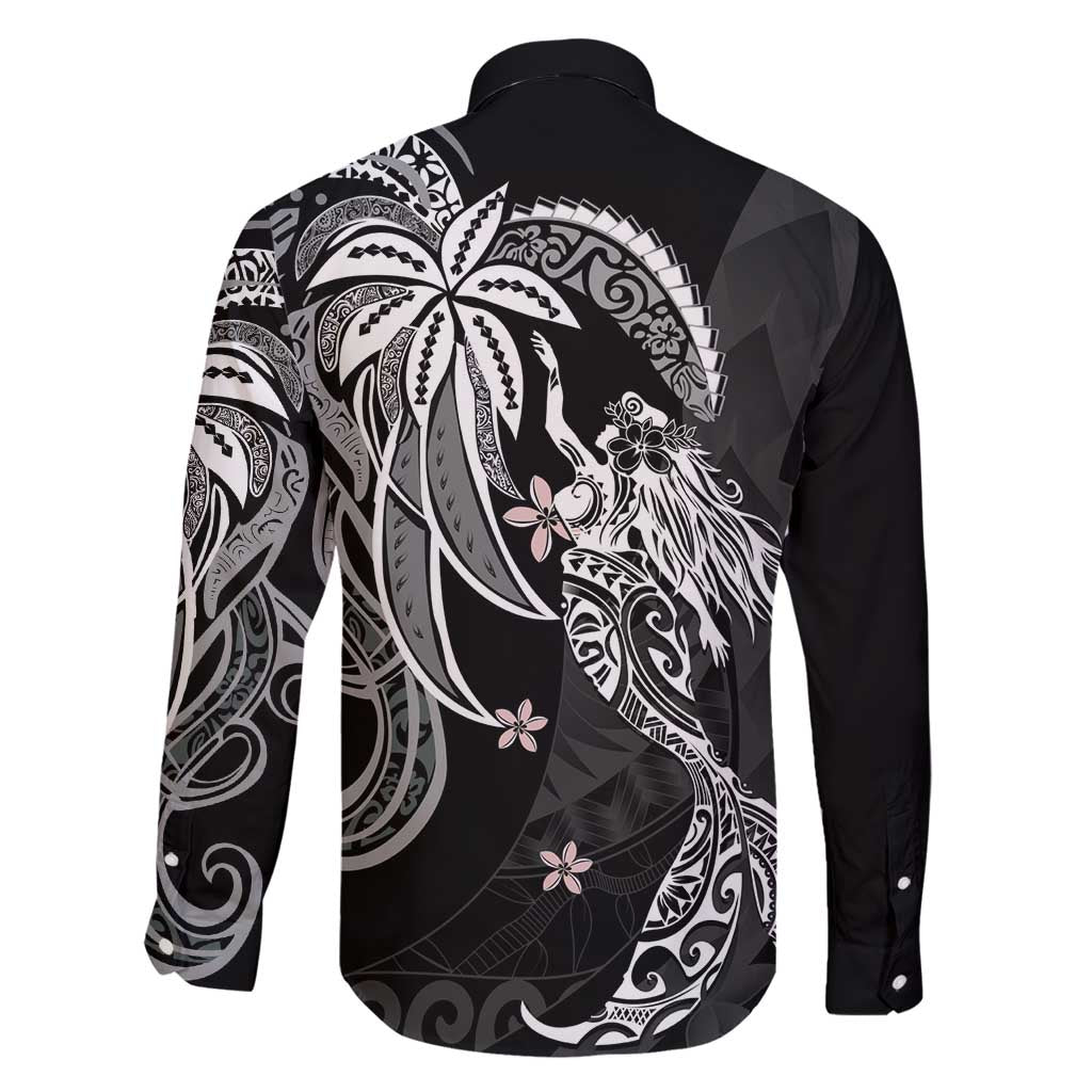 Polynesian Mermaid Plumeria Tribal Tattoo Family Matching Tank Maxi Dress and Hawaiian Shirt LT01 - Polynesian Pride