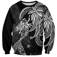 Polynesian Mermaid Plumeria Tribal Tattoo Sweatshirt