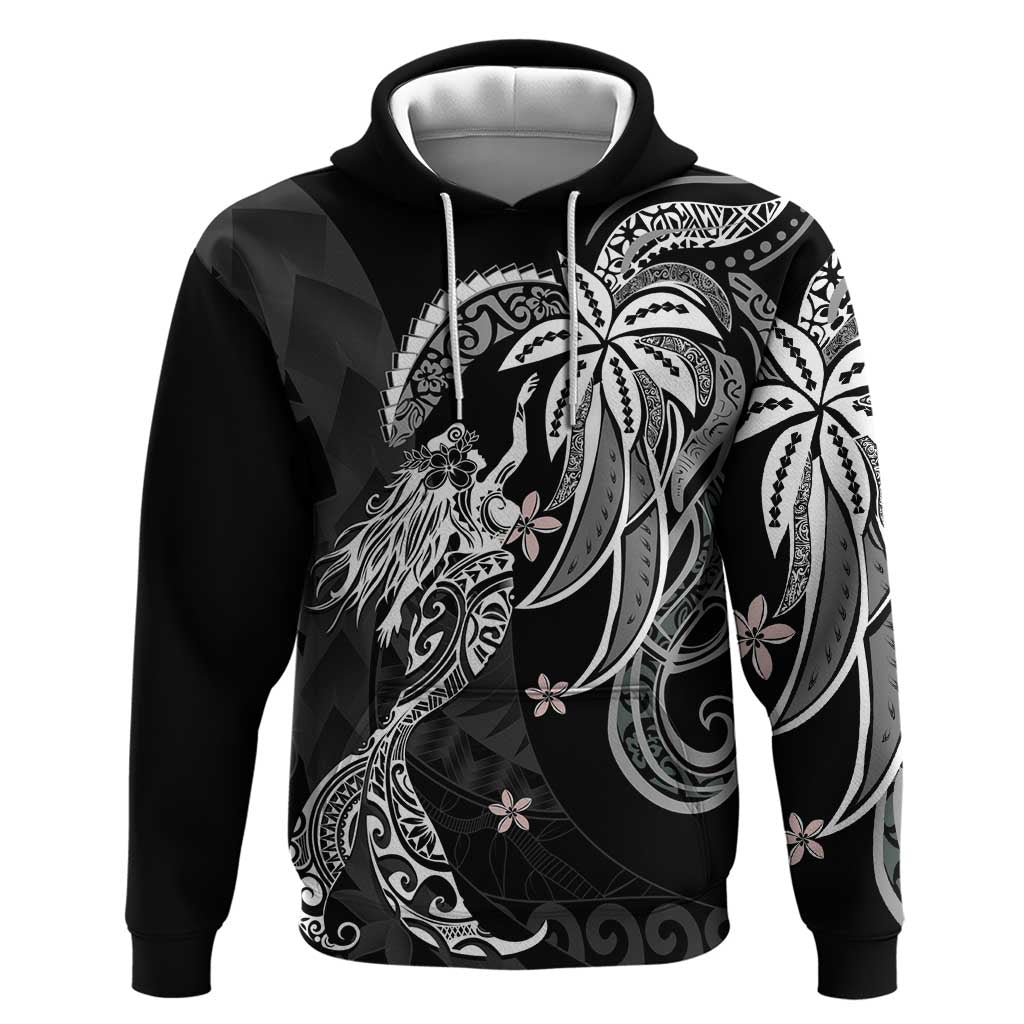 Polynesian Mermaid Plumeria Tribal Tattoo Zip Hoodie LT01 Pullover Hoodie Black - Polynesian Pride