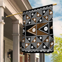 Fiji Brown Masi Pattern Garden Flag Fijian Tapa