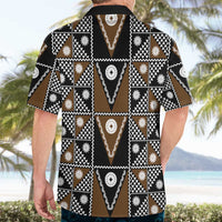Fiji Brown Masi Pattern Hawaiian Shirt Fijian Tapa
