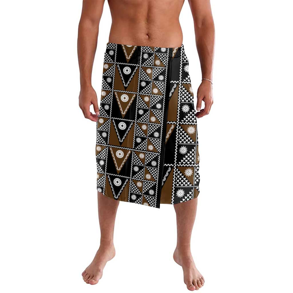 Fiji Brown Masi Pattern Lavalava Fijian Tapa