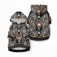 Fiji Brown Masi Pattern Pet Hoodie Fijian Tapa LT01 Pullover Brown - Polynesian Pride