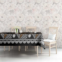 Fiji Brown Masi Pattern Tablecloth Fijian Tapa