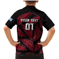 Custom Fiji Rugby Family Matching Mermaid Dress and Hawaiian Shirt Flying Fijians Red Palm Tree Version LT01 - Polynesian Pride