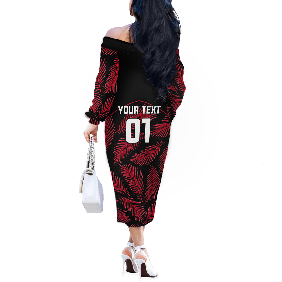 custom-fiji-rugby-off-the-shoulder-long-sleeve-dress-flying-fijians-red-palm-tree-version