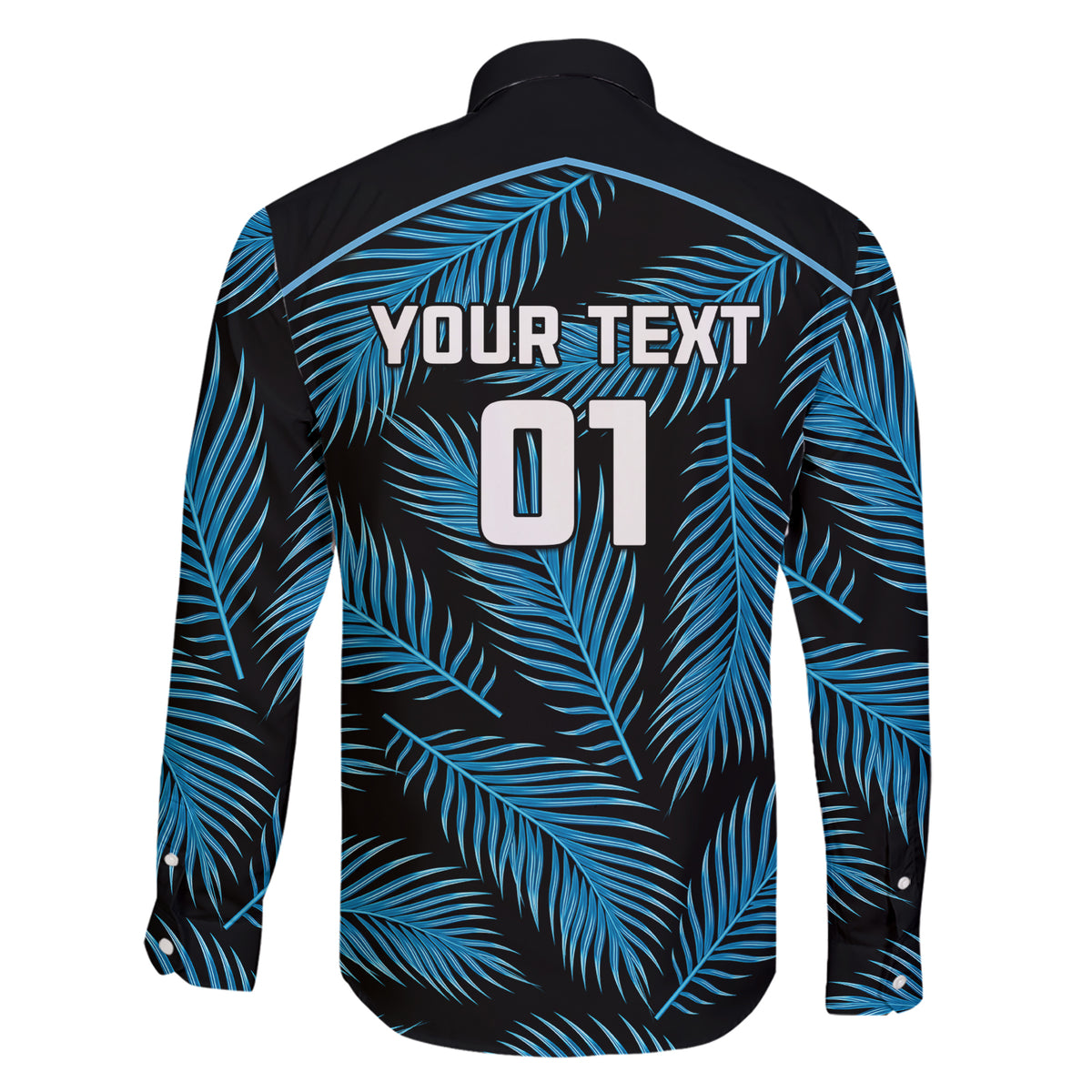 Custom Fiji Rugby Family Matching Short Sleeve Bodycon Dress and Hawaiian Shirt Flying Fijians Blue Palm Tree Version LT01 - Polynesian Pride