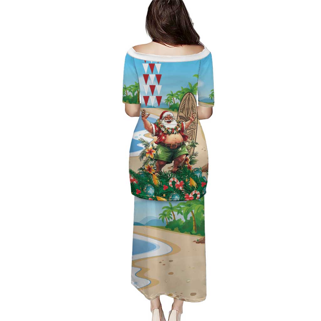 Hawaii Christmas Santa Claus Puletasi Mele Kalikimaka Tropical Beach