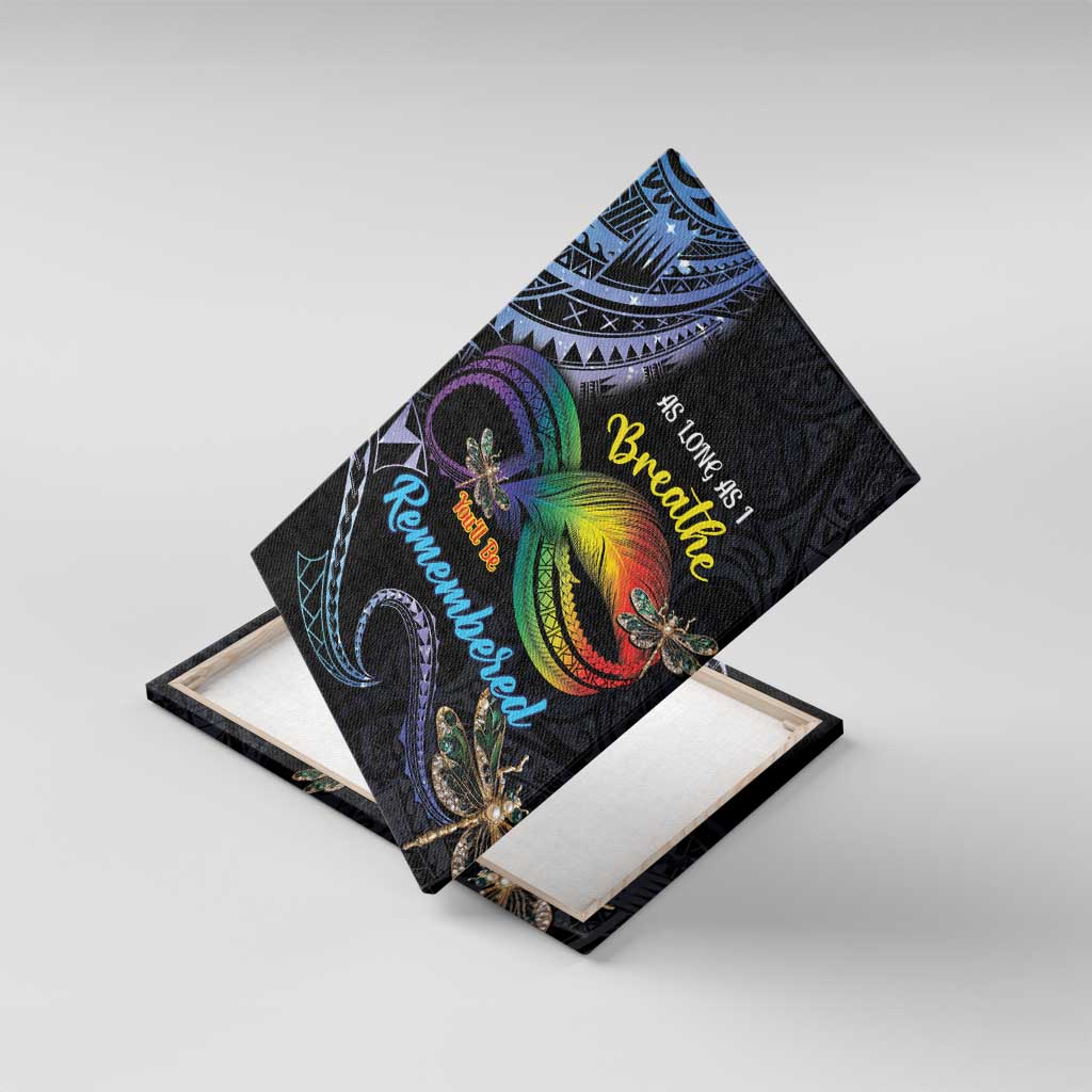 Polynesian Memorial Canvas Wall Art As Long As I Breathe You'll Be Remembered