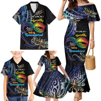 Personalised Polynesian Memorial Family Matching Mermaid Dress and Hawaiian Shirt As Long As I Breathe You'll Be Remembered LT01 - Polynesian Pride
