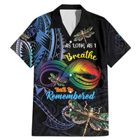 Personalised Polynesian Memorial Family Matching Mermaid Dress and Hawaiian Shirt As Long As I Breathe You'll Be Remembered LT01 Dad's Shirt - Short Sleeve Colorful - Polynesian Pride