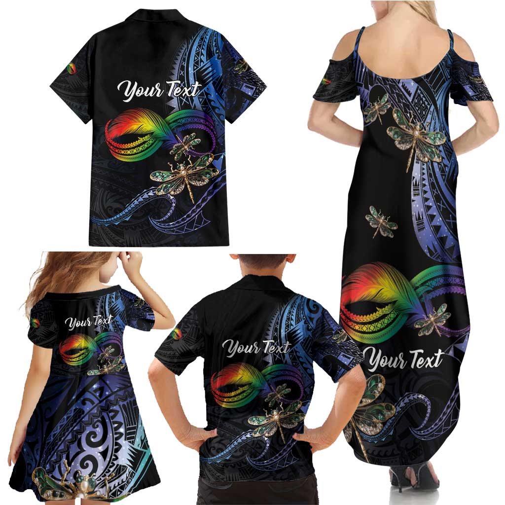 Personalised Polynesian Memorial Family Matching Summer Maxi Dress and Hawaiian Shirt As Long As I Breathe You'll Be Remembered LT01 - Polynesian Pride