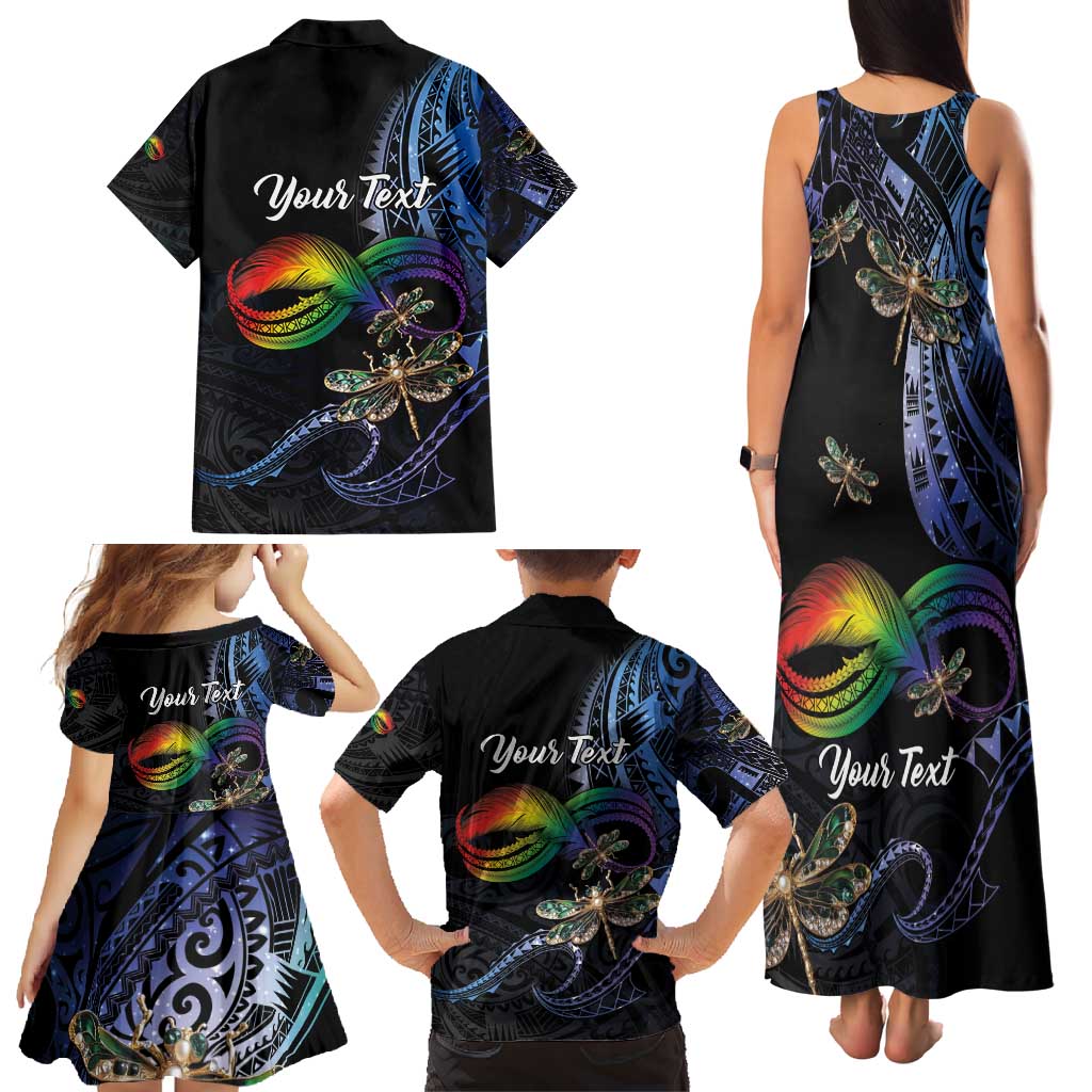 Personalised Polynesian Memorial Family Matching Tank Maxi Dress and Hawaiian Shirt As Long As I Breathe You'll Be Remembered LT01 - Polynesian Pride