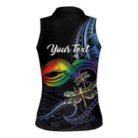 Personalised Polynesian Memorial Women Sleeveless Polo Shirt As Long As I Breathe You'll Be Remembered