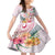 Pasifika Festival Kid Short Sleeve Dress Tribal Pattern Tropical Style LT01 KID Pink - Polynesian Pride