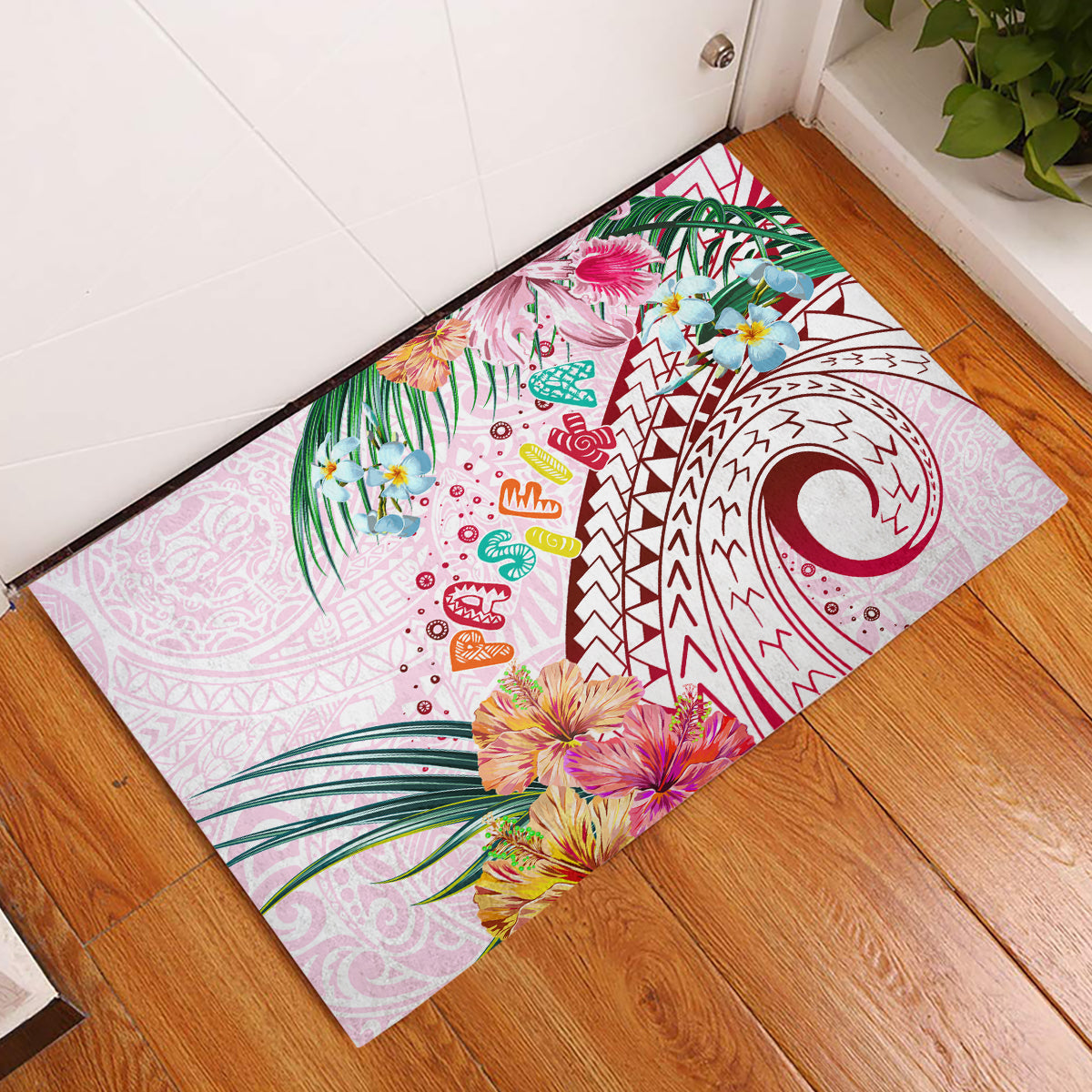 Pasifika Festival Rubber Doormat Tribal Pattern Tropical Style