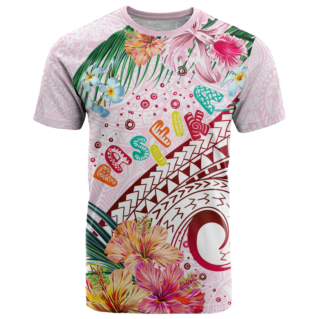 Pasifika Festival T Shirt Tribal Pattern Tropical Style LT01 Pink - Polynesian Pride