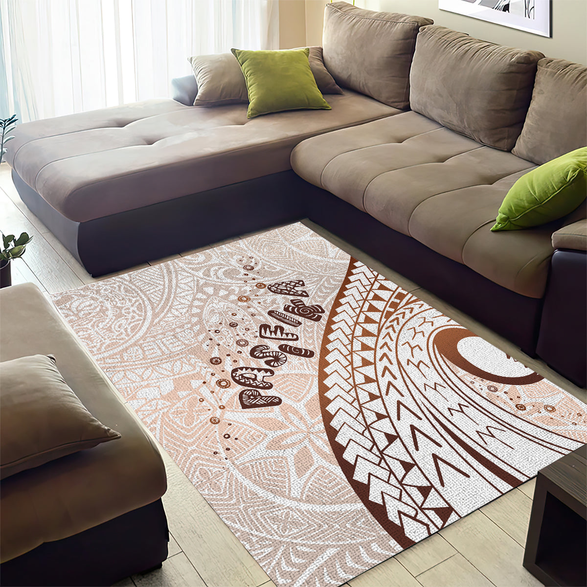 Pasifika Festival Area Rug Vintage Tribal Pattern