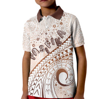Pasifika Festival Kid Polo Shirt Vintage Tribal Pattern LT01 Kid Brown - Polynesian Pride