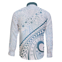 Pasifika Festival Family Matching Short Sleeve Bodycon Dress and Hawaiian Shirt Tribal Pattern Blue Version LT01 - Polynesian Pride