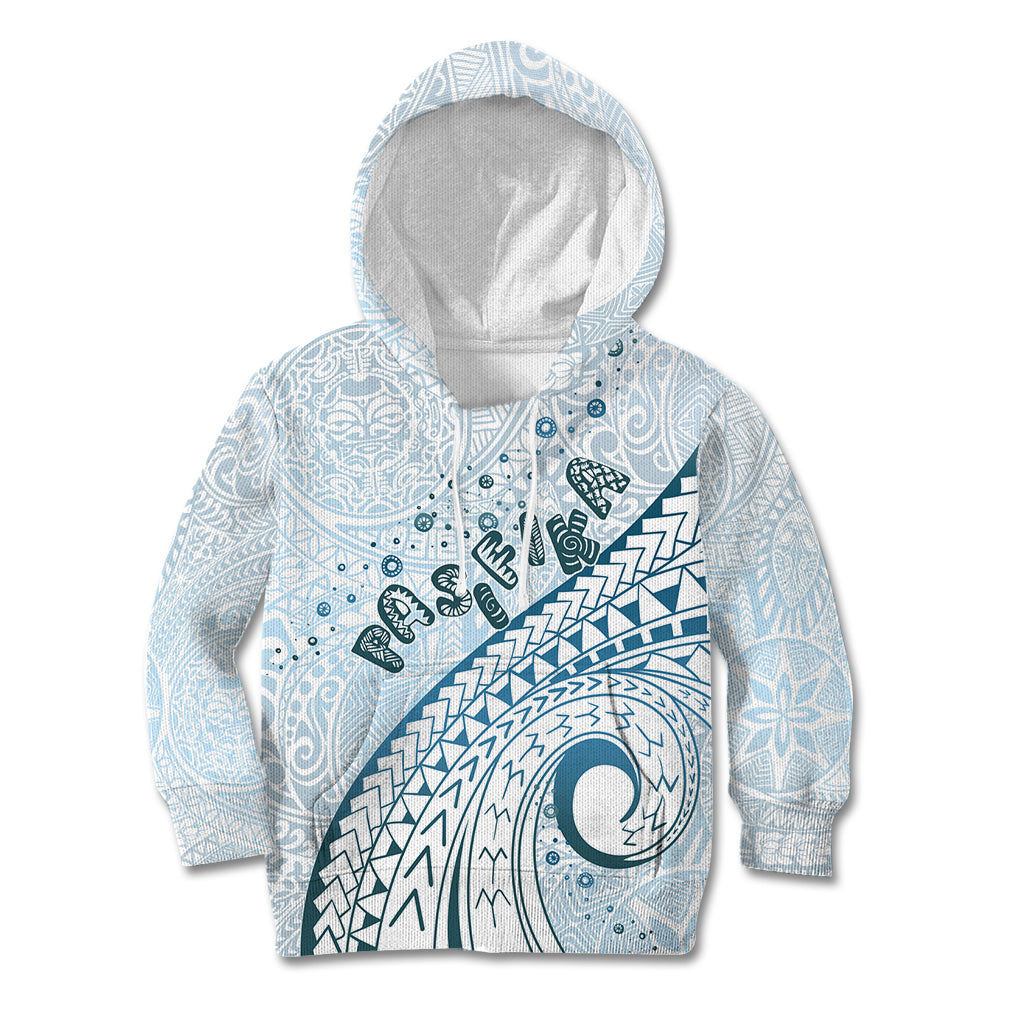 Pasifika Festival Kid Hoodie Tribal Pattern Blue Version LT01 Hoodie Blue - Polynesian Pride