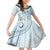 Pasifika Festival Kid Short Sleeve Dress Tribal Pattern Blue Version LT01 KID Blue - Polynesian Pride