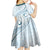 Pasifika Festival Kid Short Sleeve Dress Tribal Pattern Blue Version LT01 - Polynesian Pride