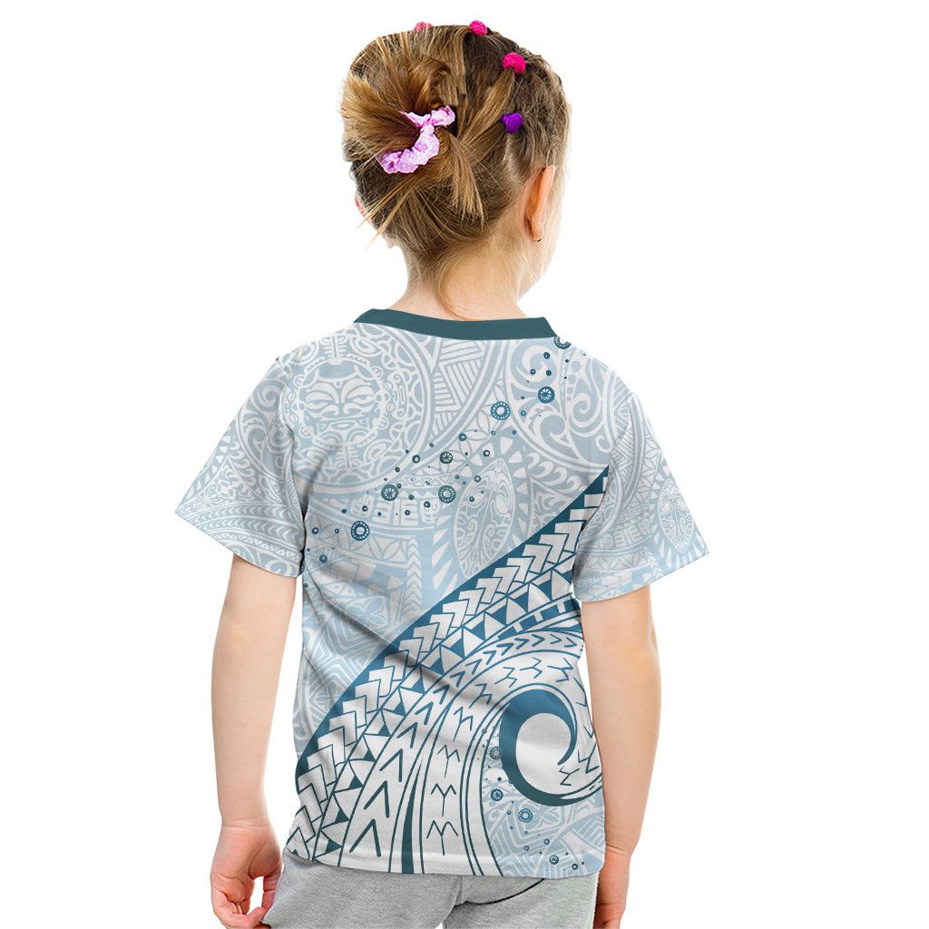 Pasifika Festival Kid T Shirt Tribal Pattern Blue Version LT01 - Polynesian Pride