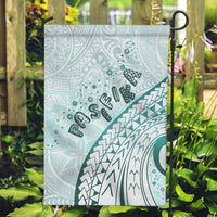 Pasifika Festival Garden Flag Tribal Pattern Teal Version