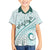 Pasifika Festival Kid Hawaiian Shirt Tribal Pattern Teal Version LT01
