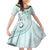 Pasifika Festival Kid Short Sleeve Dress Tribal Pattern Teal Version LT01 KID Teal - Polynesian Pride
