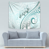 Pasifika Festival Tapestry Tribal Pattern Teal Version