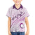 Pasifika Festival Kid Hawaiian Shirt Tribal Pattern Lilac Version LT01 Kid Purple - Polynesian Pride